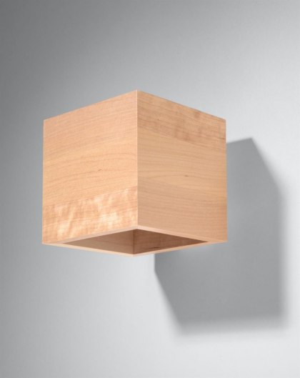 Sollux Lighting Kinkiet QUAD naturalne drewno