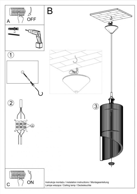 Sollux Lampa wisząca ALEXIA