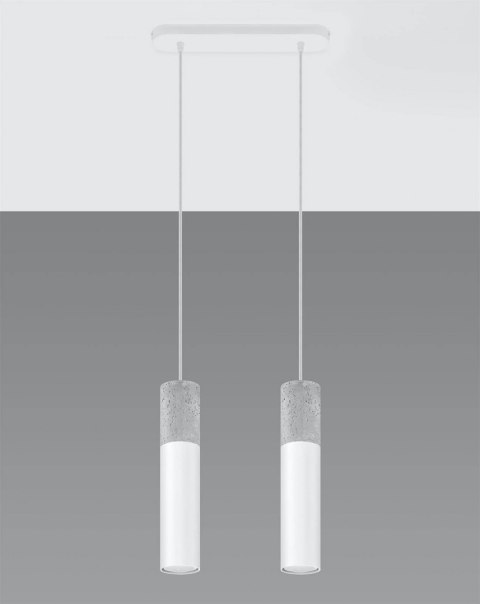 Sollux Lampa wisząca BORGIO 2 biały