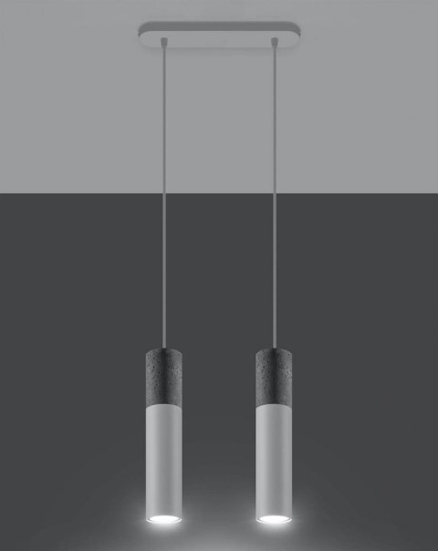 Sollux Lampa wisząca BORGIO 2 biały