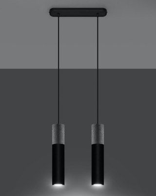 Sollux Lampa wisząca BORGIO 2 czarny