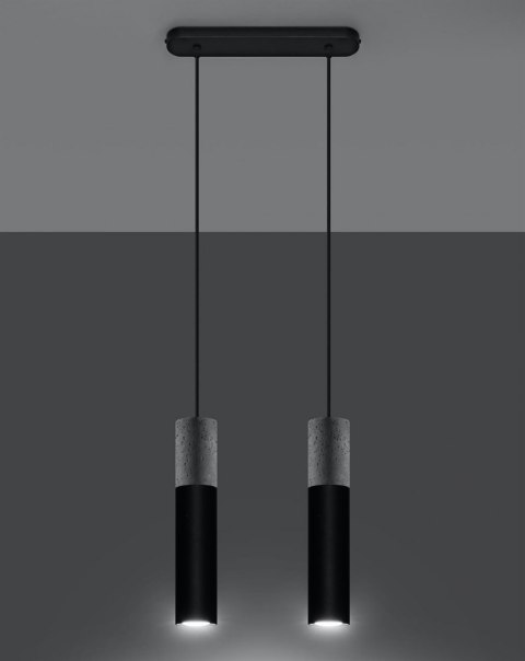 Sollux Lampa wisząca BORGIO 2 czarny