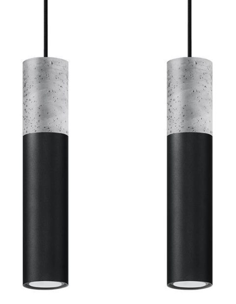 Sollux Lampa wisząca BORGIO 2 czarny
