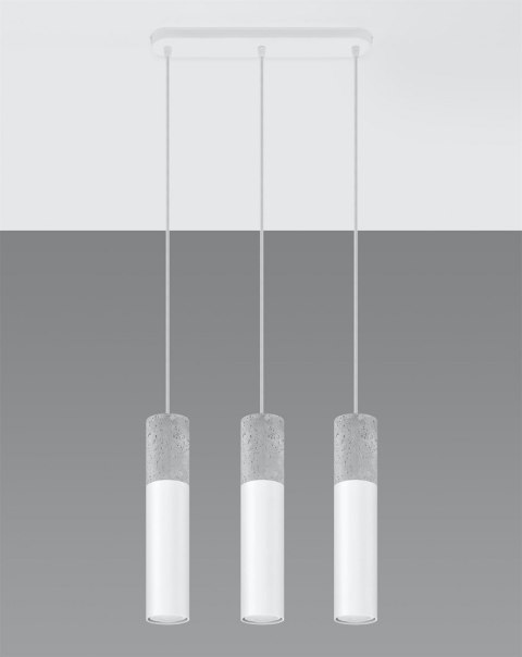 Sollux Lampa wisząca BORGIO 3L biały