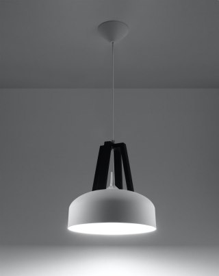 Sollux Lighting Lampa wisząca CASCO biała/czarna