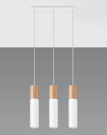 Sollux Lighting Lampa wisząca PABLO 3L biała