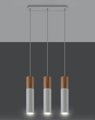 Sollux Lighting Lampa wisząca PABLO 3L biała