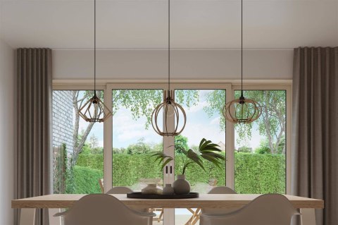 Sollux Lampa wisząca POMPELMO naturalne drewno