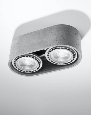 Sollux Lampa Plafon BASIC 2 beton