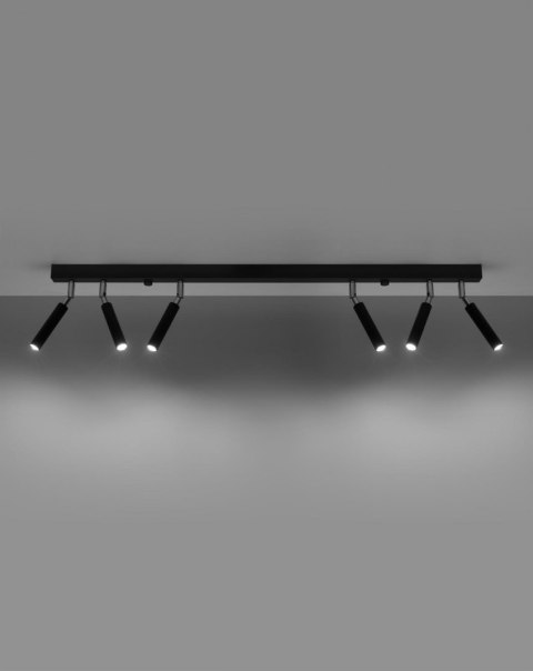 Sollux Lampa Plafon EYETECH 6 czarny