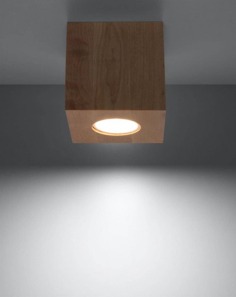 Sollux Lampa Plafon QUAD naturalne drewno