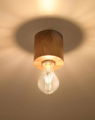 Sollux Lampa Plafon SALGADO naturalne drewno