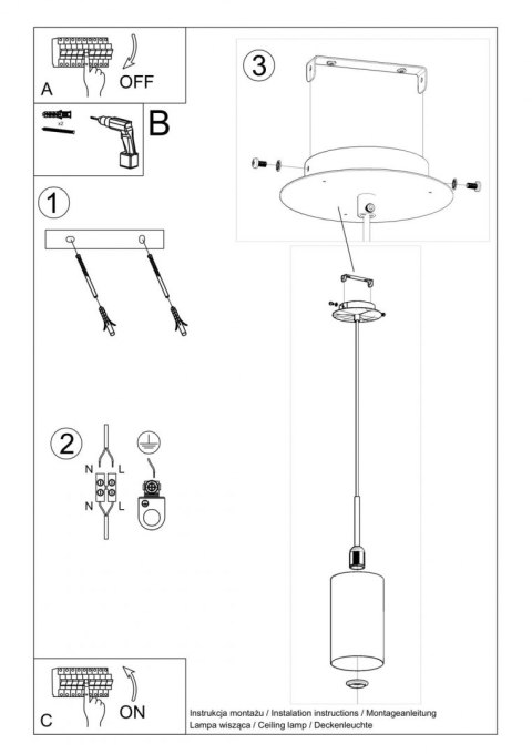 Sollux Lampa Żyrandol OTTO 15 biały