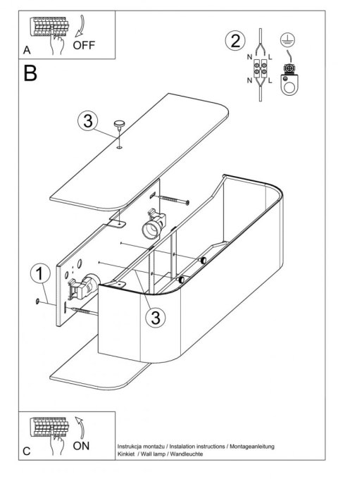 Sollux Lampa Kinkiet LOKKO biały