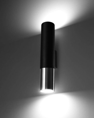 Sollux Lighting Kinkiet LOOPEZ czarny/chrom