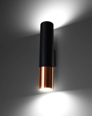Sollux Lighting Kinkiet LOOPEZ czarny/miedź
