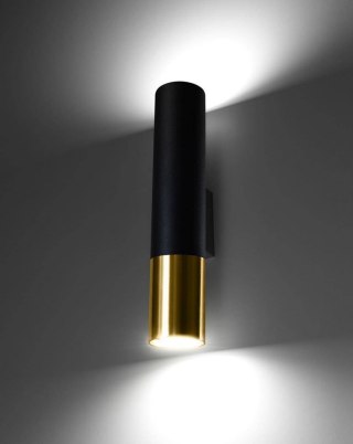 Sollux Lighting Kinkiet LOOPEZ czarny/złoty