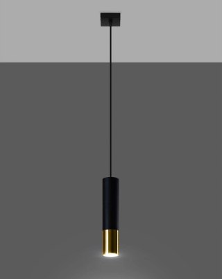 Sollux Lighting Lampa wisząca LOOPEZ 1 czarny/złoty