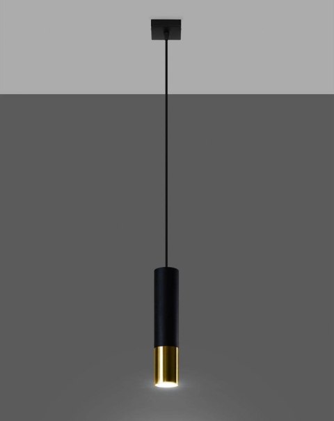 Lampa wisząca LOOPEZ 1 czarny/złoty