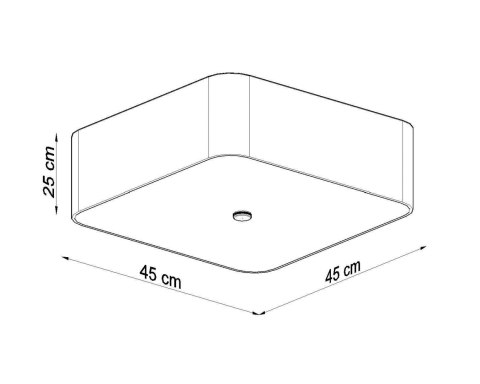 Sollux Lampa Plafon LOKKO 45 czarny