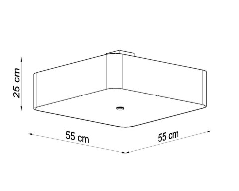 Sollux Lampa Plafon LOKKO 55 czarny