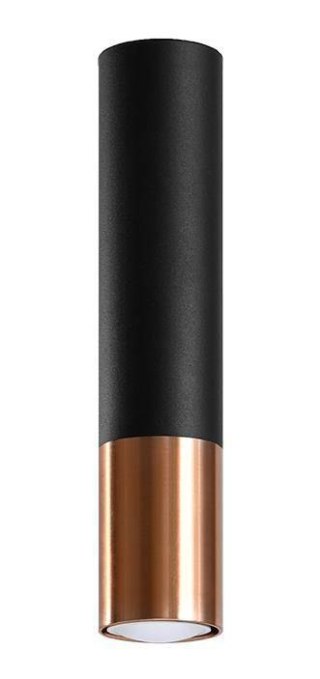Sollux Lighting Plafon LOOPEZ czarny/miedź