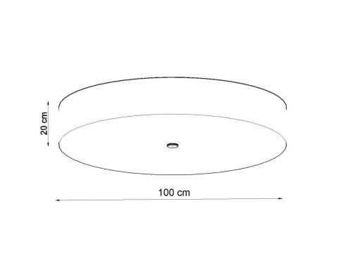 Sollux Lampa Plafon SKALA 100 czarny
