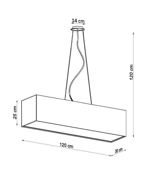 Sollux Lampa Żyrandol SANTA 120 czarny