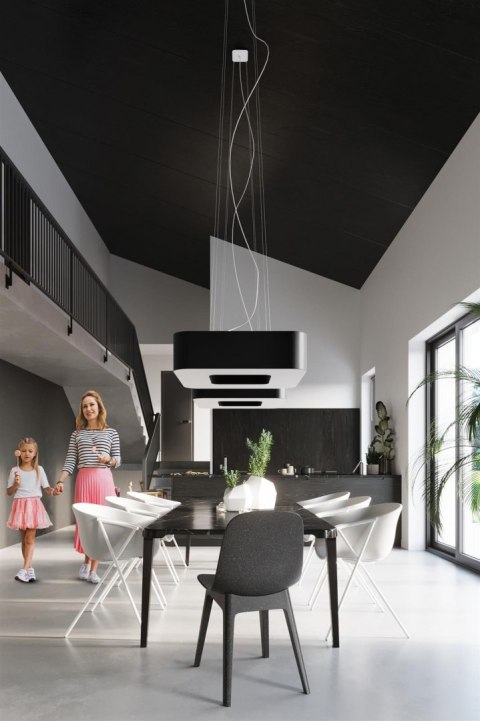 Sollux Lampa Żyrandol URANO 80 czarny