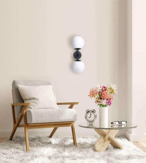 Kinkiet Lampa ścienna Dorado  czarny/transparenty Light Prestige LP-002/2W BK Transp.