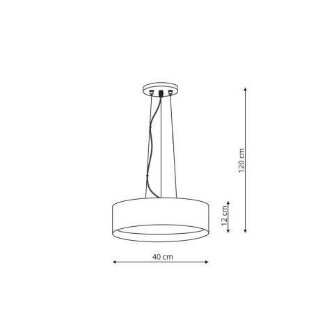 Lampa wisząca Hudson 1xLED czarna/złota LP-043/1P BK/GD