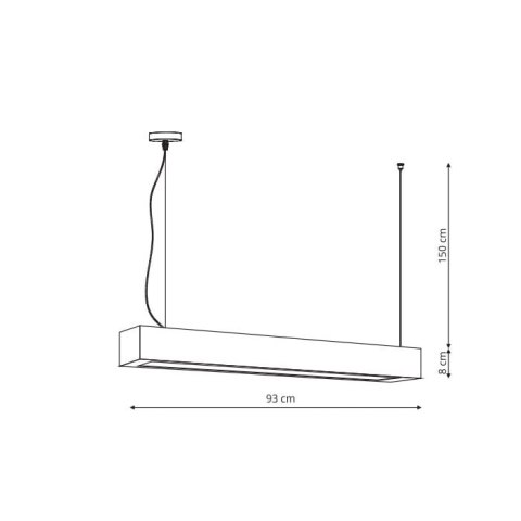 Lampa wisząca Ibros duża 24W 4000K IP20 1xLED biała LP-7001/1P 20 WH-93 24/4