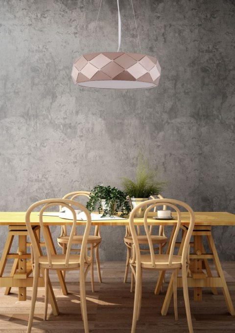 Lampa wisząca Reus różowe złoto 3xE27 Light Prestige