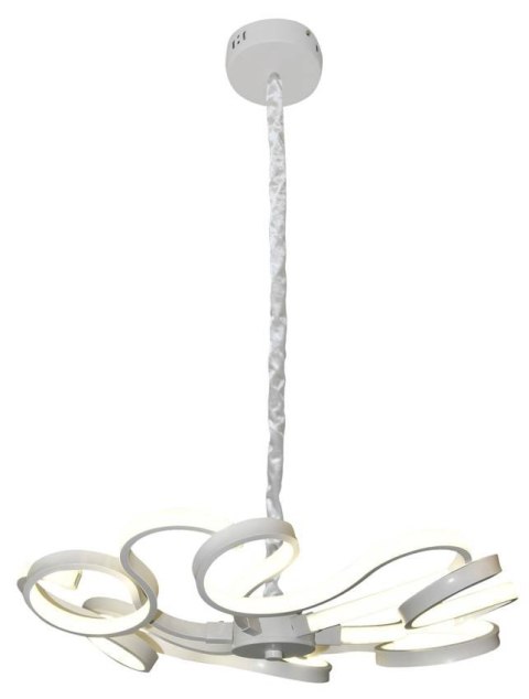 Lampa wisząca biała welurowa spirala LED 64W 6500K Illa 31-61485