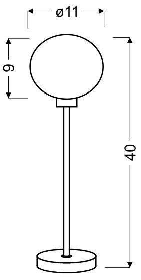 Lampka stołowa chrom kula oplocie Sphere 41-14061