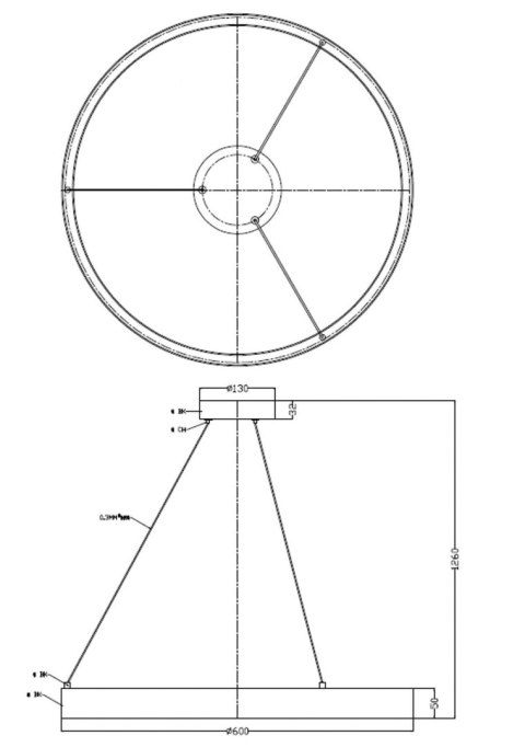 Lampa wisząca Midway Triangle złota LED 3000K Light Prestige