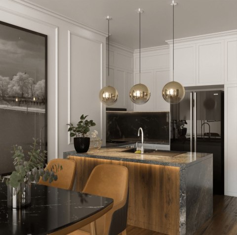 Light Prestige Lampa wisząca Palla złota 1xE14