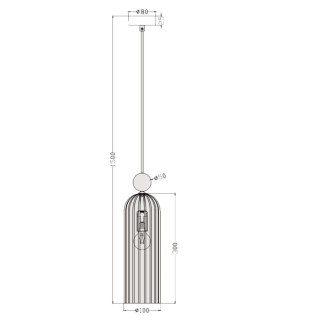 Lampa wisząca Piega 1 biała 1xE14 Light Prestige