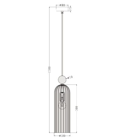 Lampa wisząca Piega 1 biała 1xE14 Light Prestige