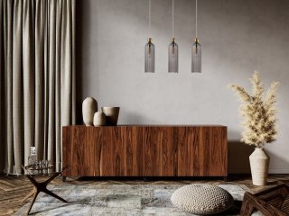 Light Prestige Lampa wisząca Piega 3 smoked 3xE14