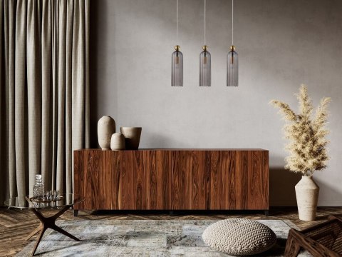 Lampa wisząca Piega 3 smoked 3xE14 Light Prestige