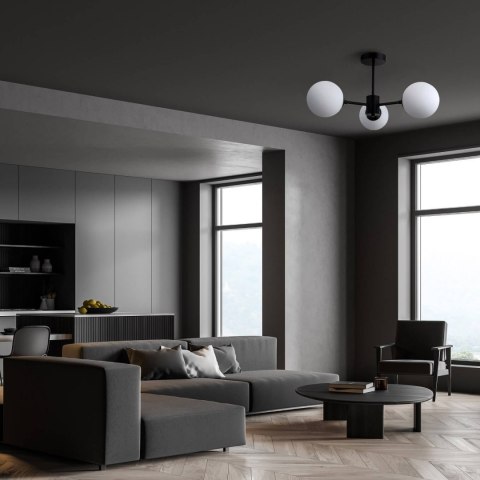 Lampa wisząca Roma 3 czarna 3xE14 Light Prestige