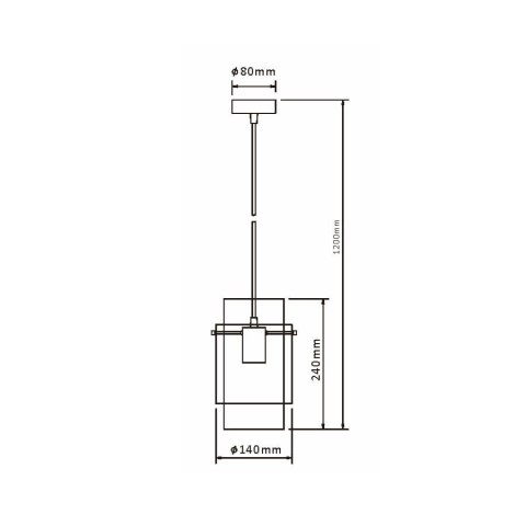 Light Prestige Lampa wisząca Savona czarna 1xE27
