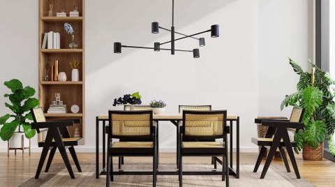 Lampa wisząca Snow 6 czarna 6xGU10 Light Prestige