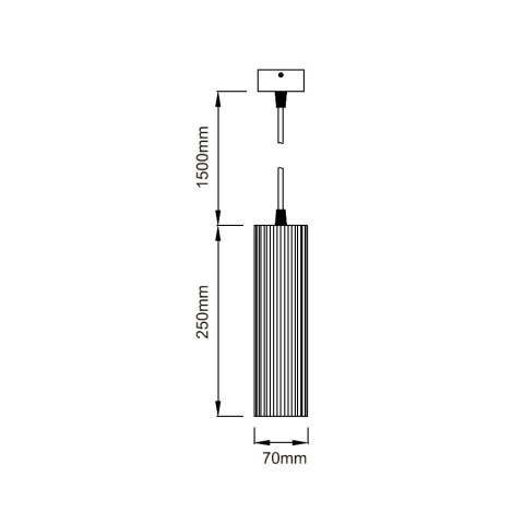 Lampa wisząca Tokio tuba 1xGU10 czarna LP-787/1P BK
