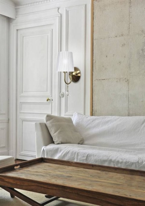 Kinkiet patynow/biały + kryształ Sorento 21-38081