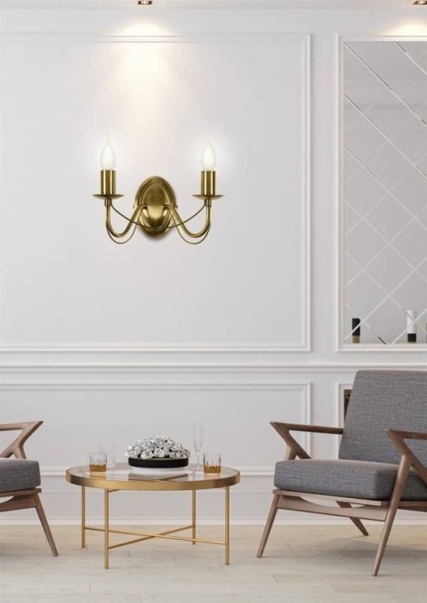 Kinkiet podwójny 2xE14 patyna MUZA 22-69156