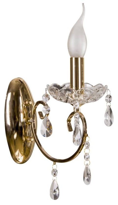 AURORA LAMPA KINKIET 1*40W E14 ZŁOTO