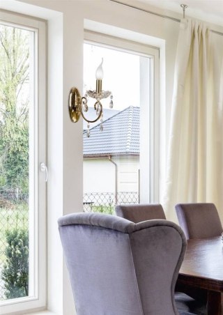 AURORA LAMPA KINKIET 1*40W E14 ZŁOTO