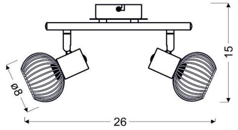 Lampa ścienna candellux oslo 92-61843 listwa e14 czarny/chrom